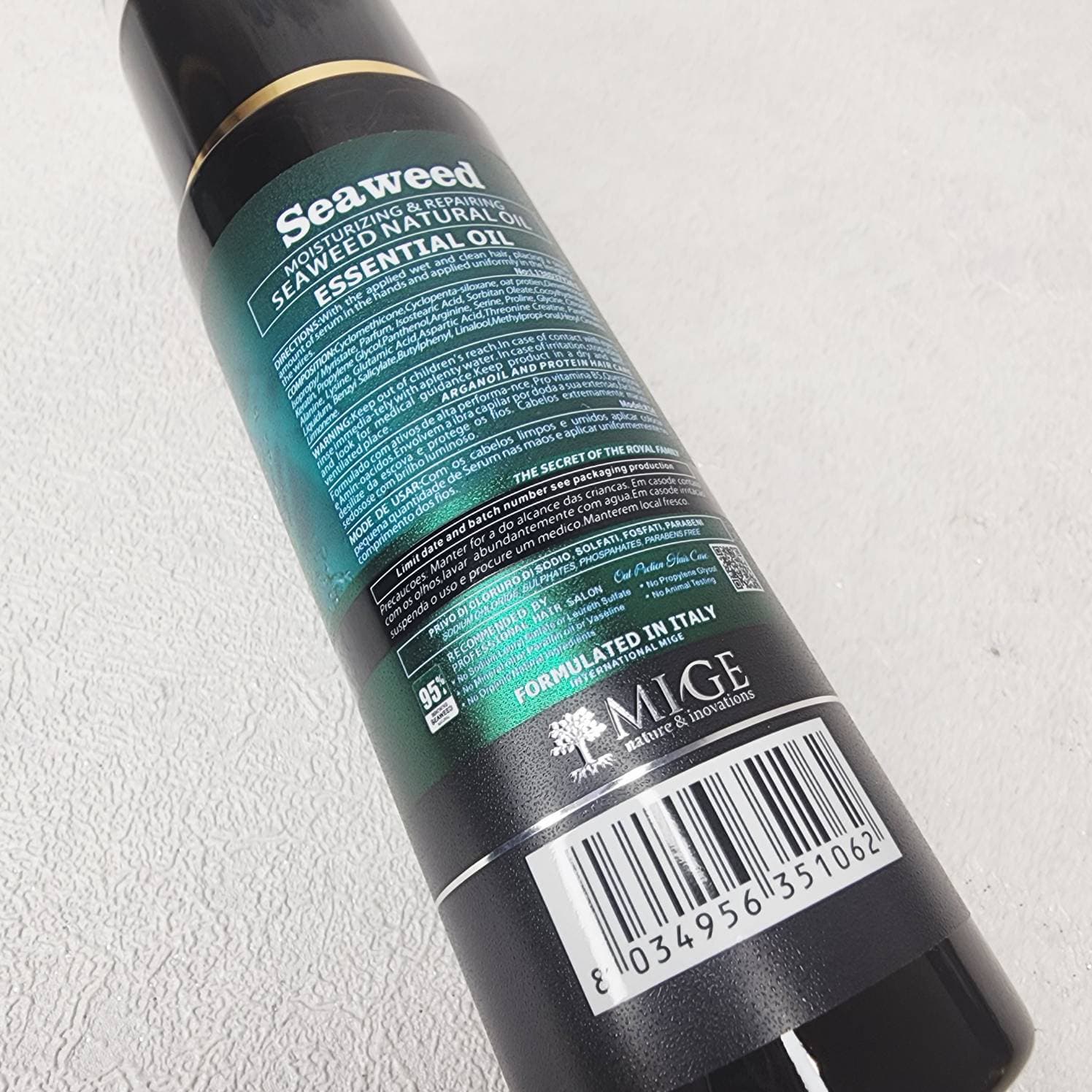 سرم و روغن مو جلبک دریایی میگ MIGE مدل Seaweed — تصویر ۴