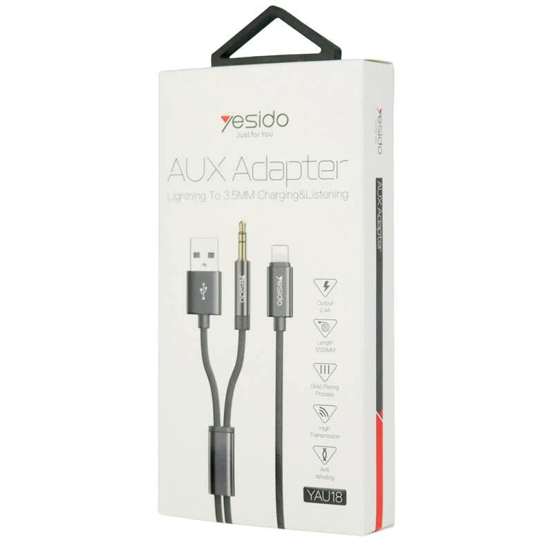 کابل تبدیل USB/جک 3.5 میلی متری به لایتنینگ یسیدو مدل YAU18 — تصویر ۱۲