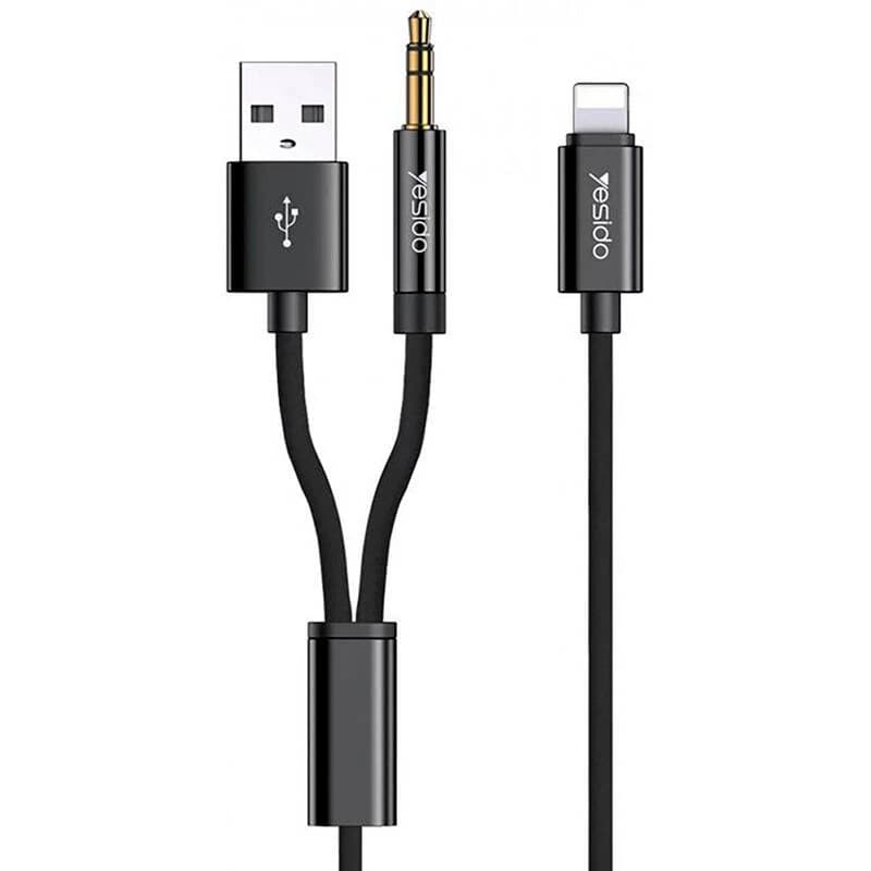 کابل تبدیل USB/جک 3.5 میلی متری به لایتنینگ یسیدو مدل YAU18