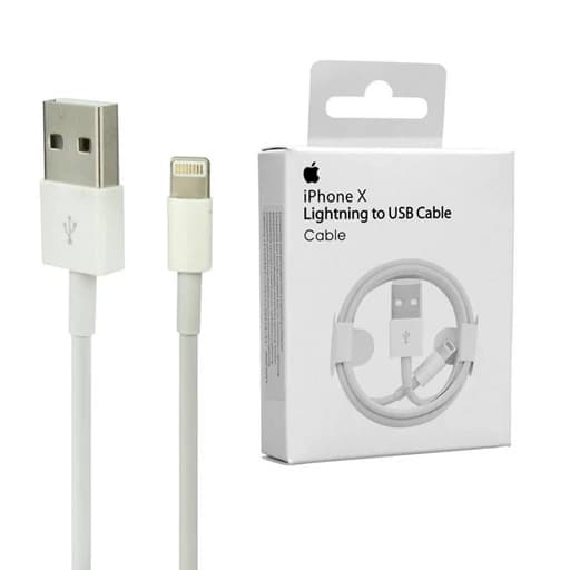 کابل شارژ آیفون X از USB به لایتنینگ اصلی