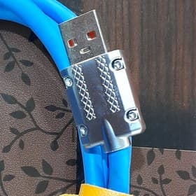کابل شارژ ژله ای سر فلزی LED دار سوپر فست تایپ سی type c — تصویر ۲