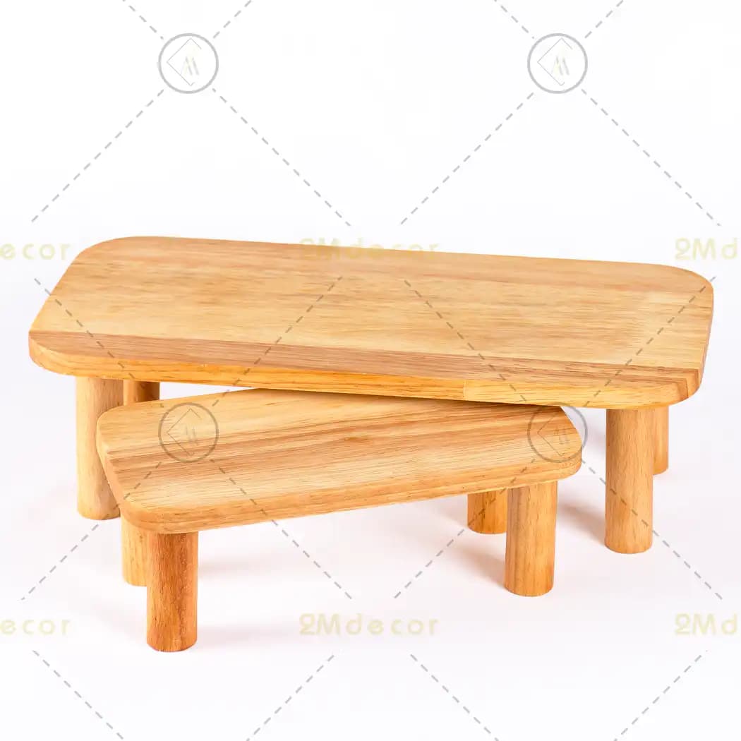 استند جفتی پایه‌دار چوبی