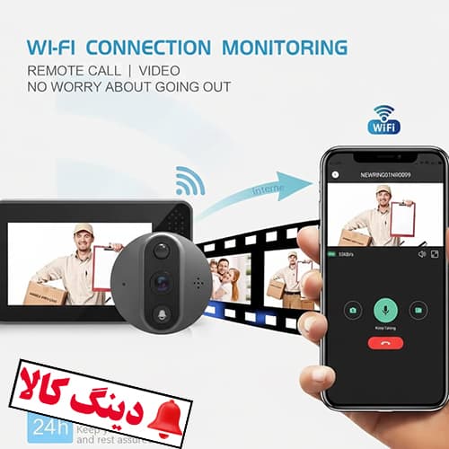 دوربین چشمى درب مانیتور دار مدل Wi-Fi C4 — تصویر ۴