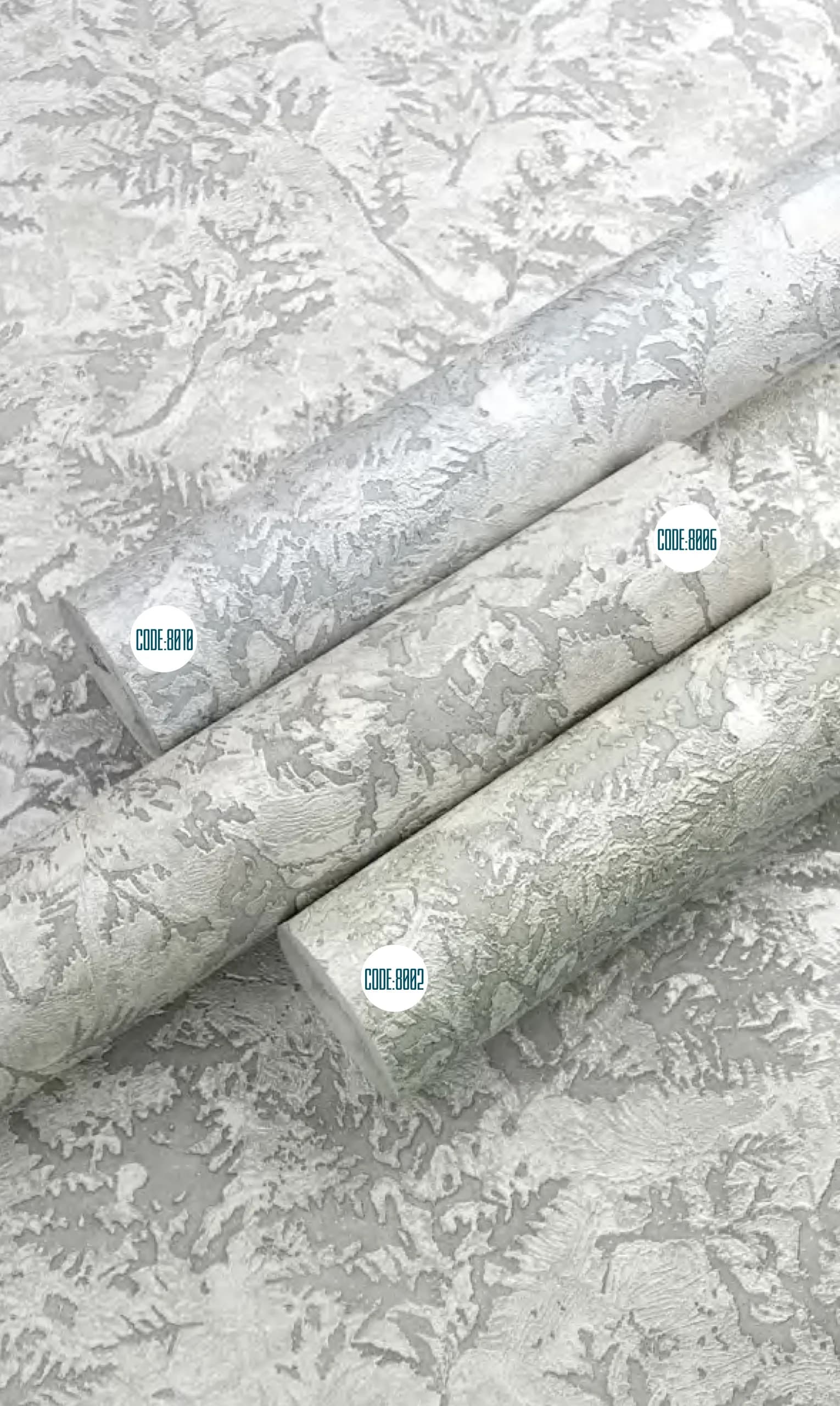 کاغذ دیواری مدرن طرح شاخههای یخی _ کد 8002 — تصویر ۹