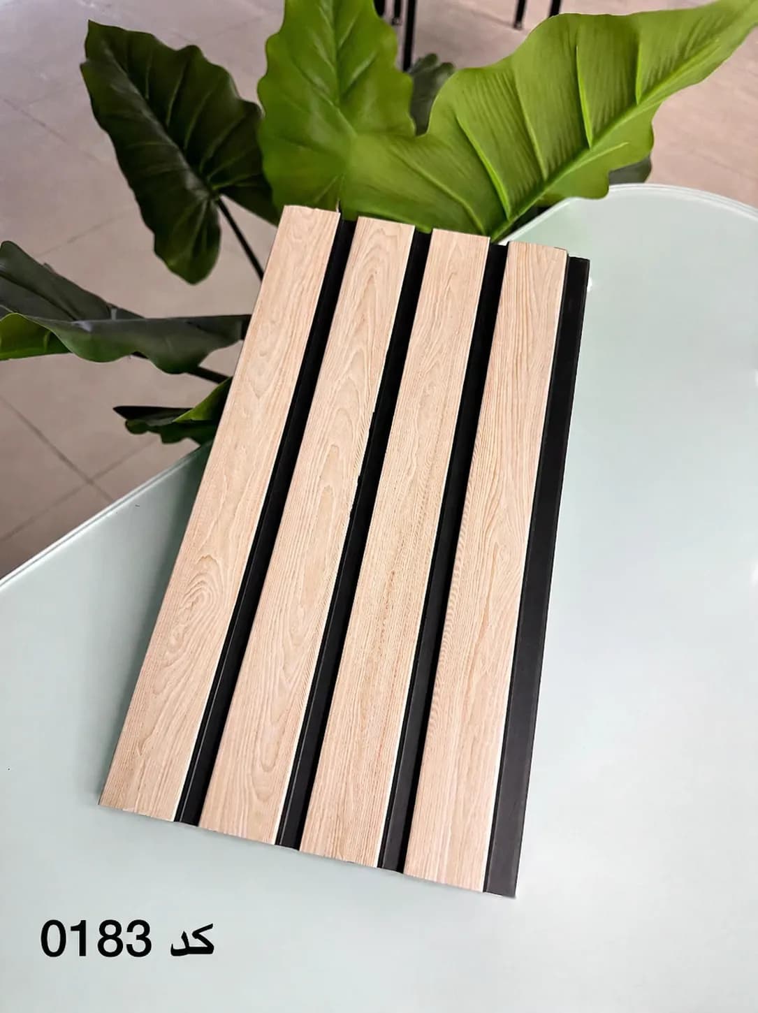 ترمووال طرح چوب کرم روشن شیار‌دار ـ‌ کد 0183 — تصویر ۲