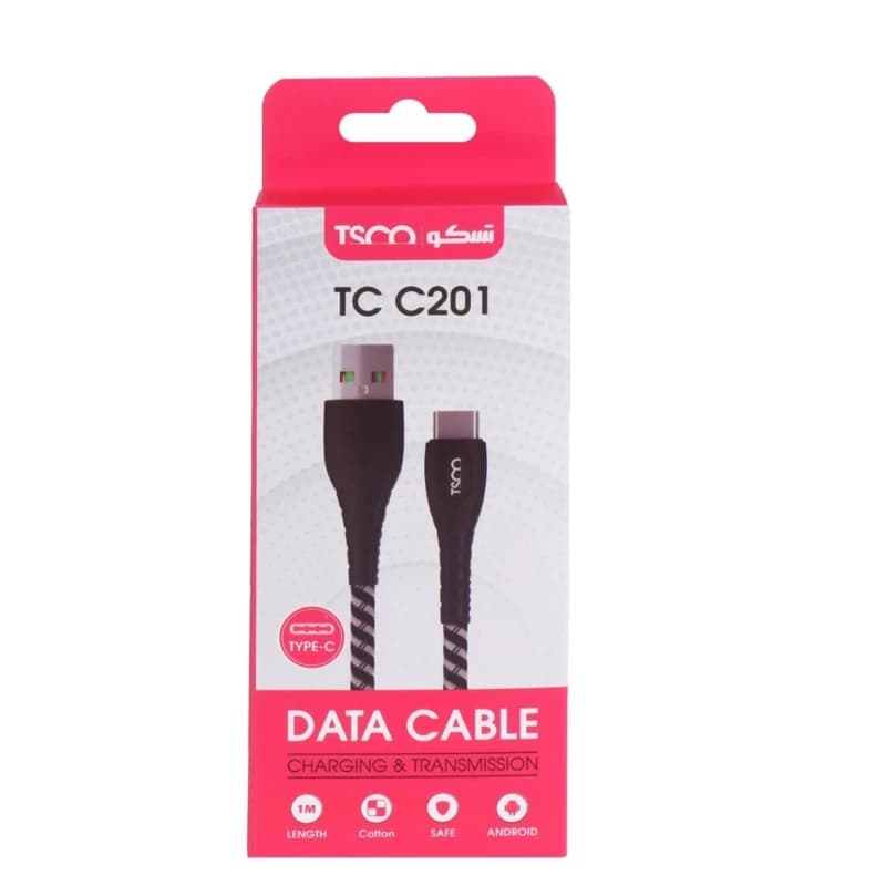 کابل تبدیل USB به USB-C تسکو مدل TCC201 طول 1 متر‎ — تصویر ۳