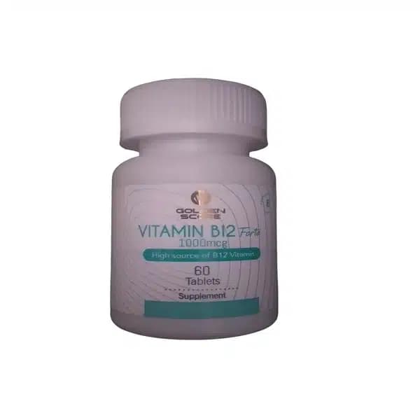 قرص ویتامین ب12 فورته گلدن اسکور – 1000 میکروگرم بسته 60 عددی