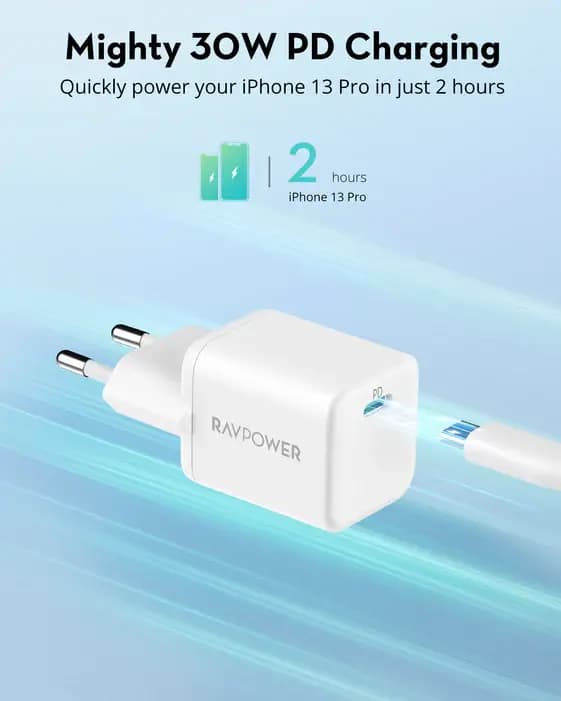 شارژر دیواری 30 واتی روپاور RAVPOWER RP-PC169 — تصویر ۱۱