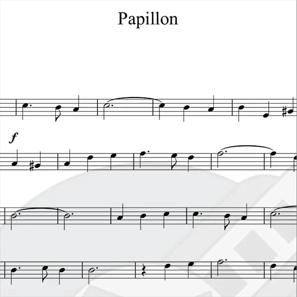 نت سازدهنی آهنگ فیلم پاپیون (Papillon) — تصویر ۳