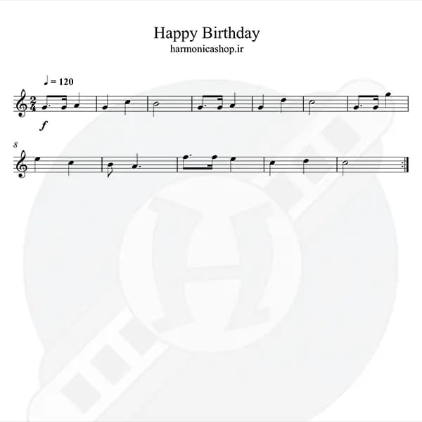 نت سازدهنی Happy Birthday — تصویر ۱۱