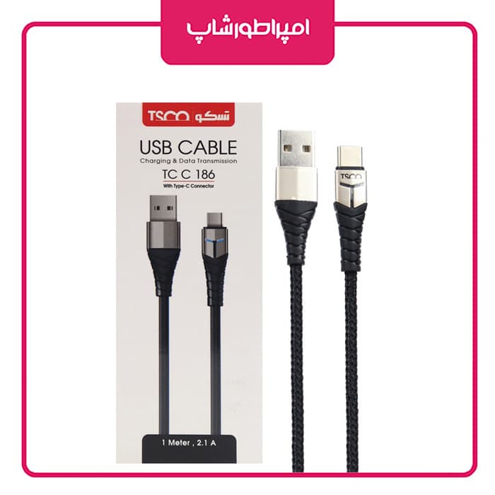 قیمت کابل شارژر USB Type C تسکو مدل TCC186 — تصویر ۹