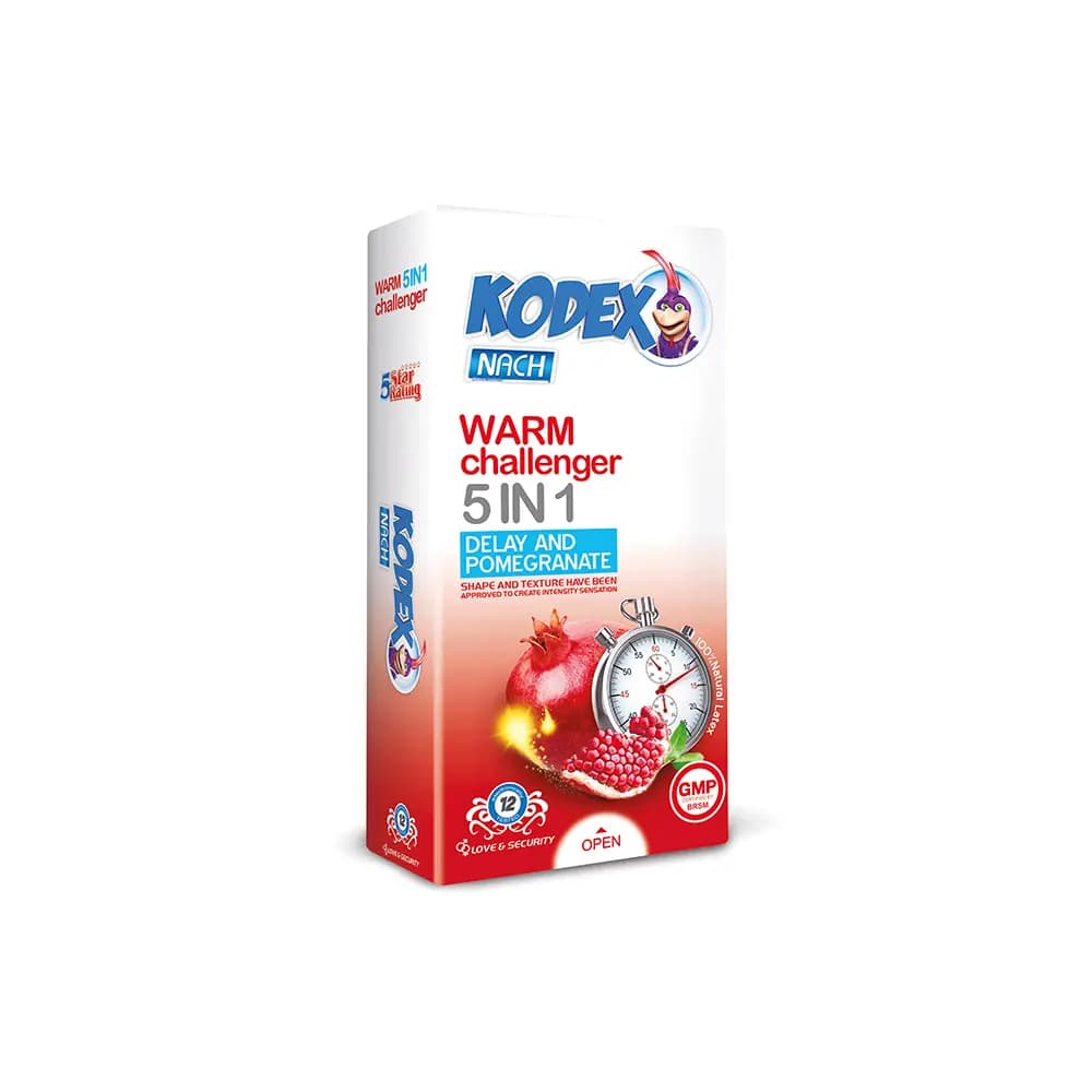 کاندوم کدکس مدل Warm Challenger 5in1 بسته 12 عددی _ ساده — تصویر ۱۰