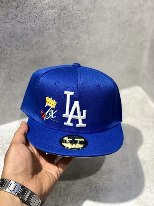 کلاه کپ برند New Era فیت بک سایز 1/8 7 طرح LA 7x آبی — تصویر ۱۰