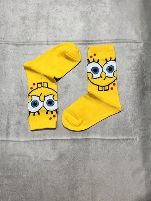 جوراب ساقدار بچگانه برند Ekmen Socks طرح باب اسفنجی سایز 6 — تصویر ۷