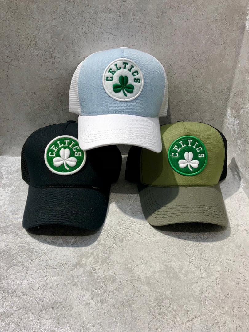 کلاه بیسبالی پشت توری مستر کوالیتی طرح تیم Celtics — تصویر ۱۰