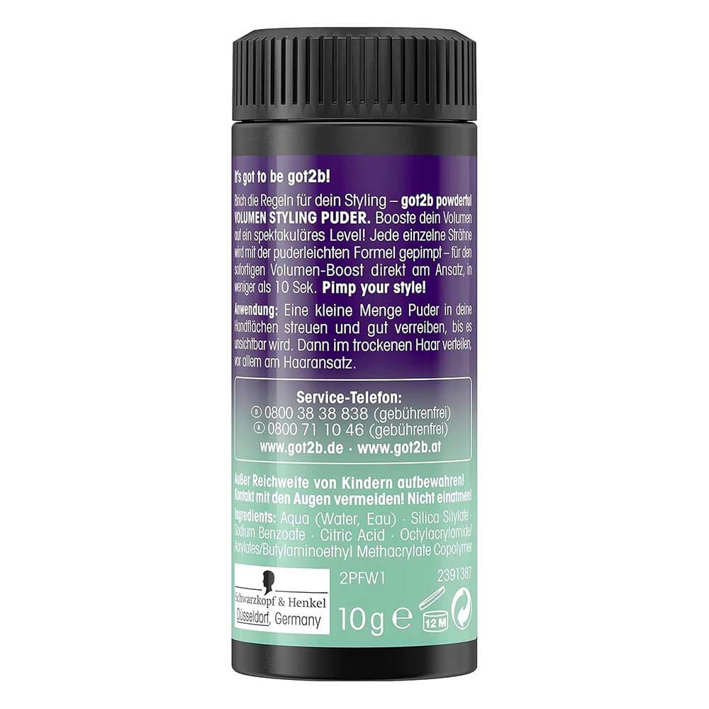 پودر حجم دهنده مو Got2B Schwarzkopf Powder’ful حجم 10 گرمی — تصویر ۳