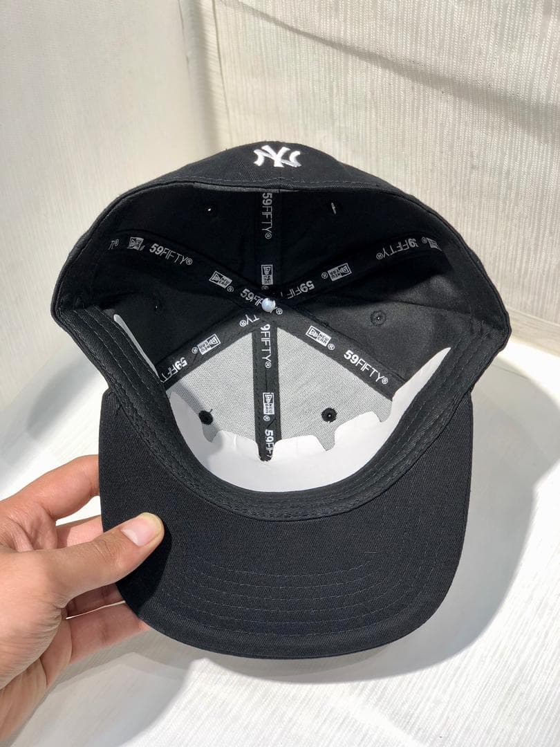 کلاه کپ برند New Era فیت بک سایز 1/4 7 طرح NY مشکی — تصویر ۶