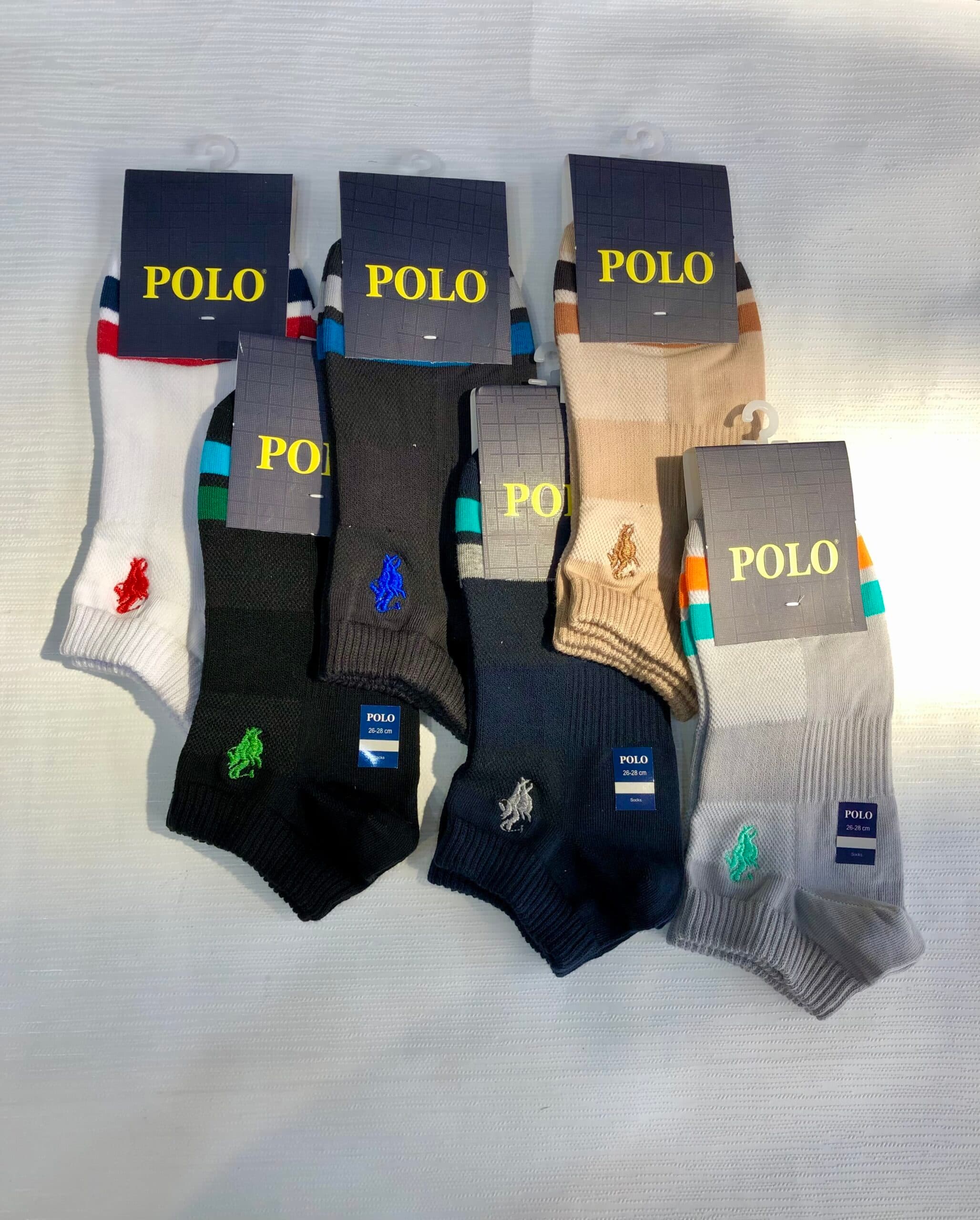 جوراب مچی مردانه برند POLO طرح دو رینگ کف کش