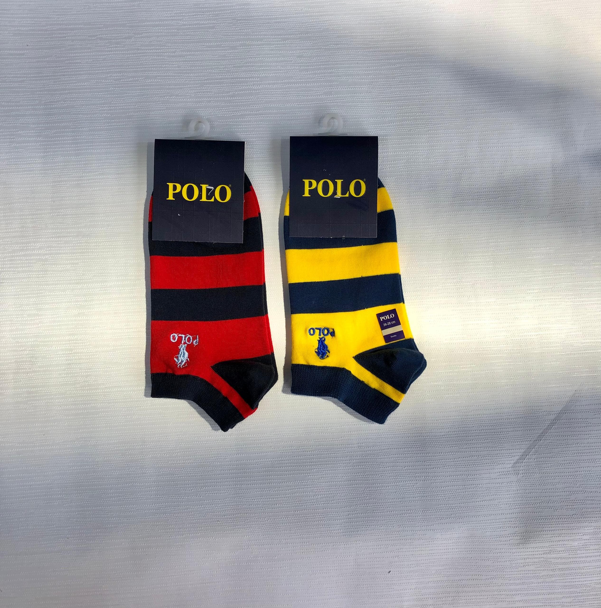 جوراب مچی مردانه برند POLO طرح رینگ سرمه ای