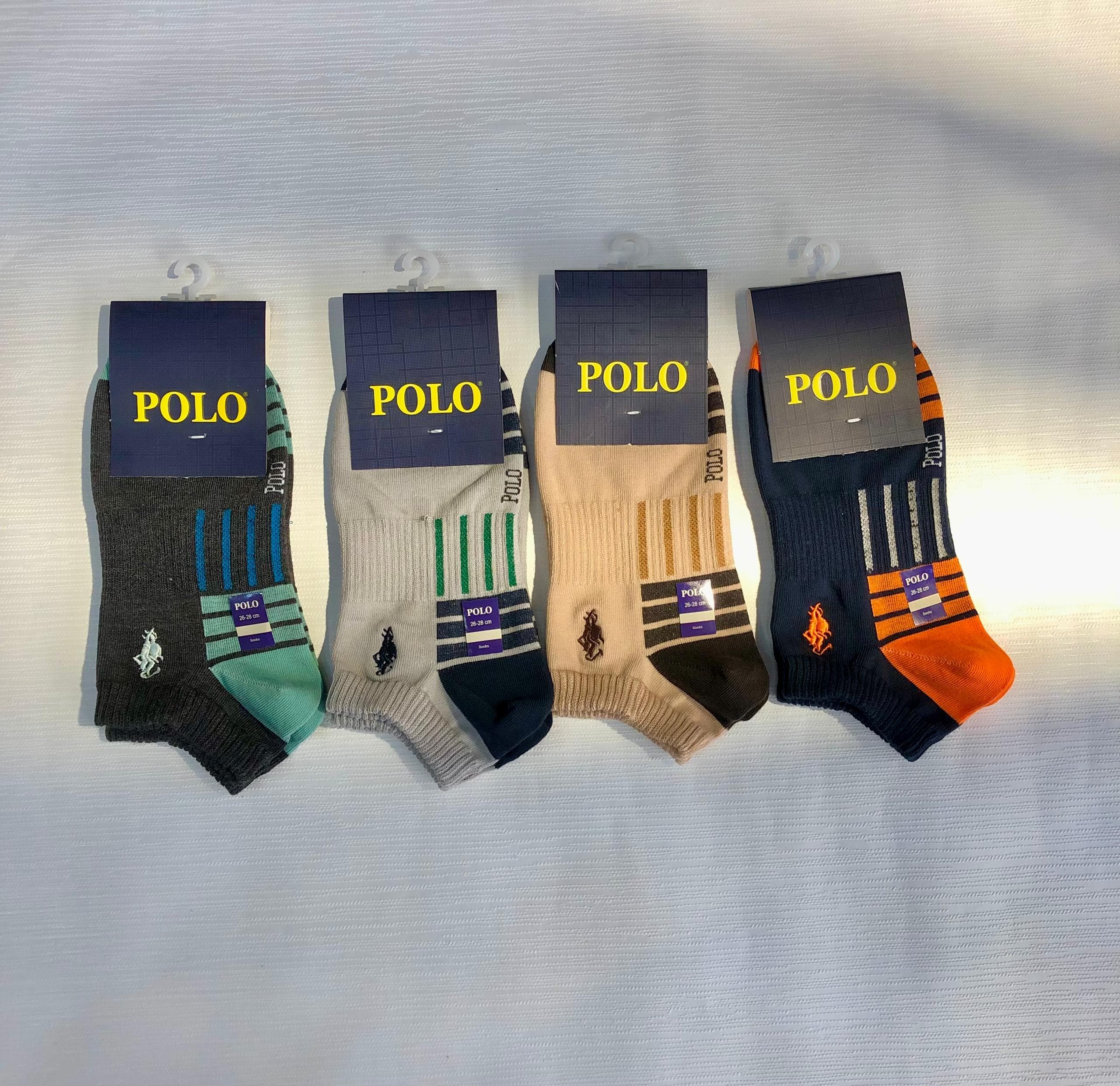 جوراب مچی مردانه برند POLO طرح پاشنه رنگی کف کش — تصویر ۲