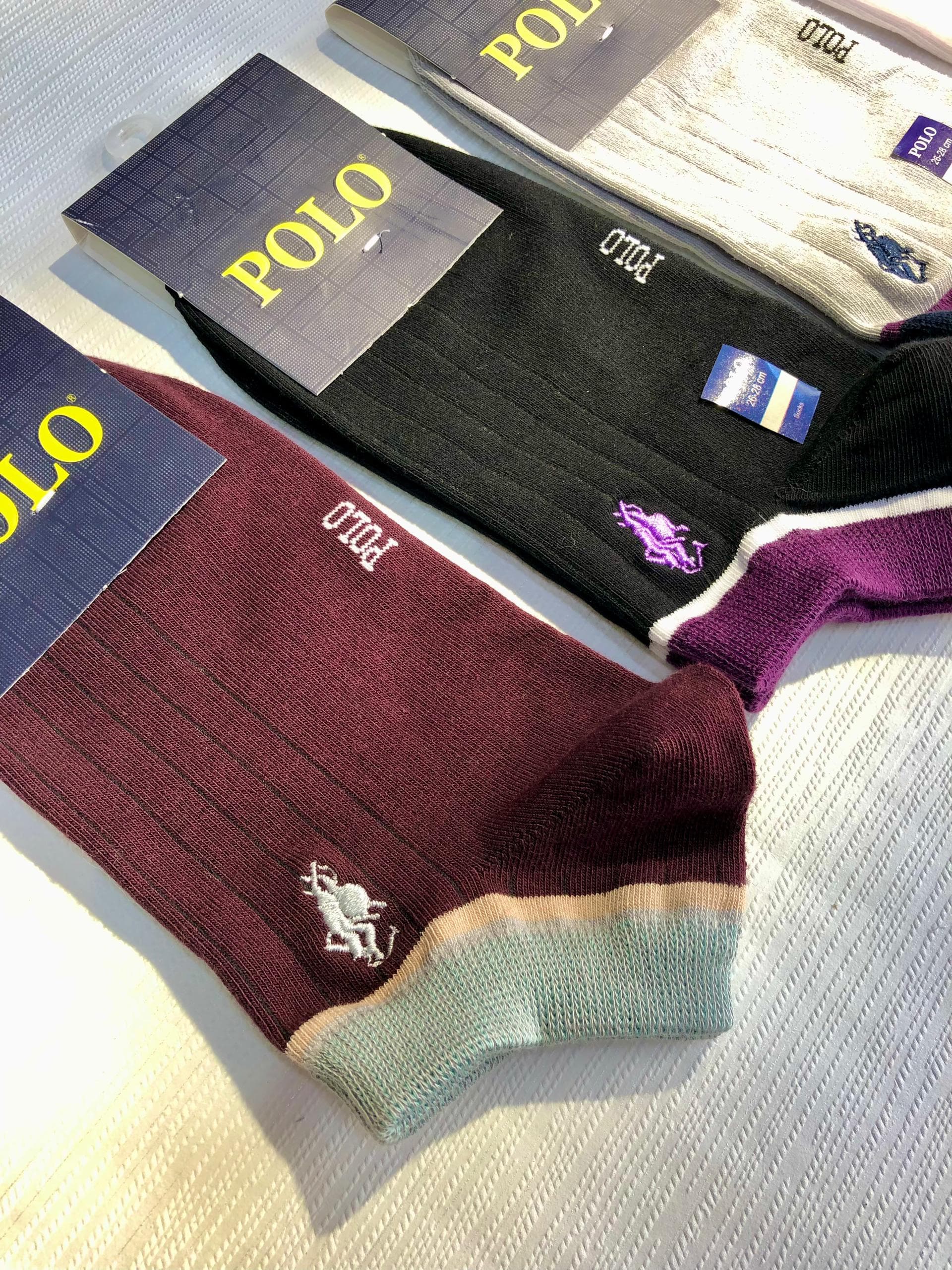 جوراب مچی مردانه برند POLO طرح رینگ — تصویر ۳