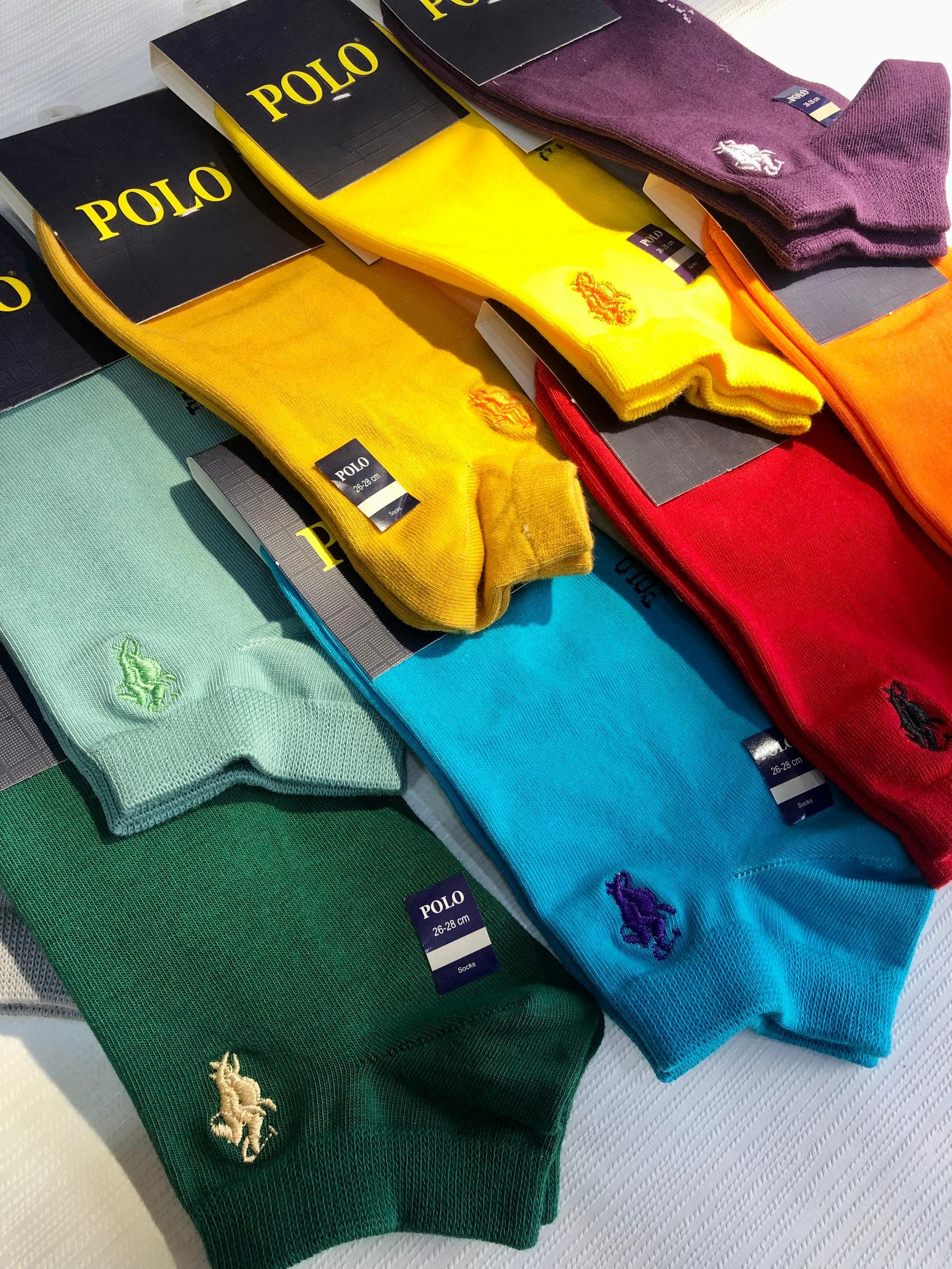 جوراب مچی مردانه برند POLO طرح ساده گلدوزی — تصویر ۳