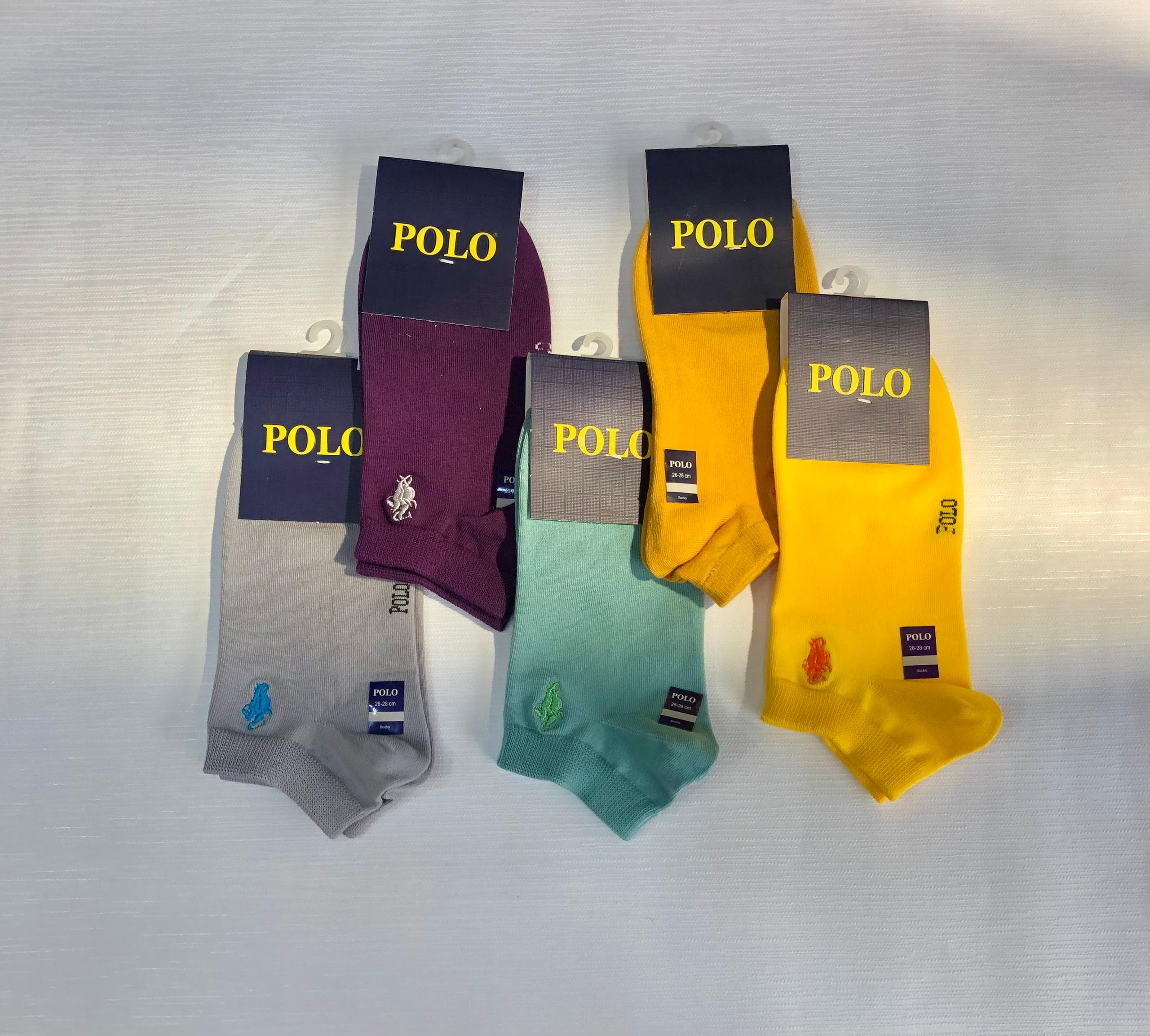 جوراب مچی مردانه برند POLO طرح ساده گلدوزی — تصویر ۴