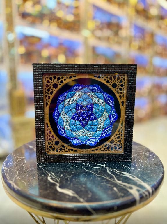 قاب بشقاب 16cm الماس تراش روی مس — تصویر ۳