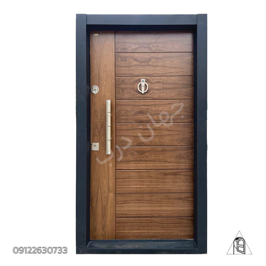درب ضد سرقت رویه گردو طرح میلانو — تصویر ۲