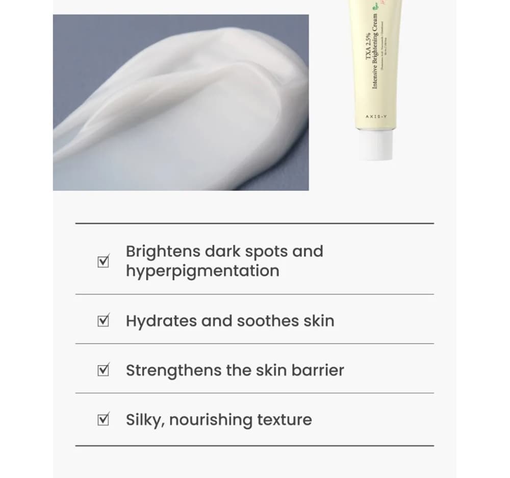 کرم روشن‌کننده و ضدلک قوی ترانگزامیک اسید اکسیس وای حجمAxis-Y TXA 2.5% Intensive Brightening Cream – 50ml — تصویر ۵