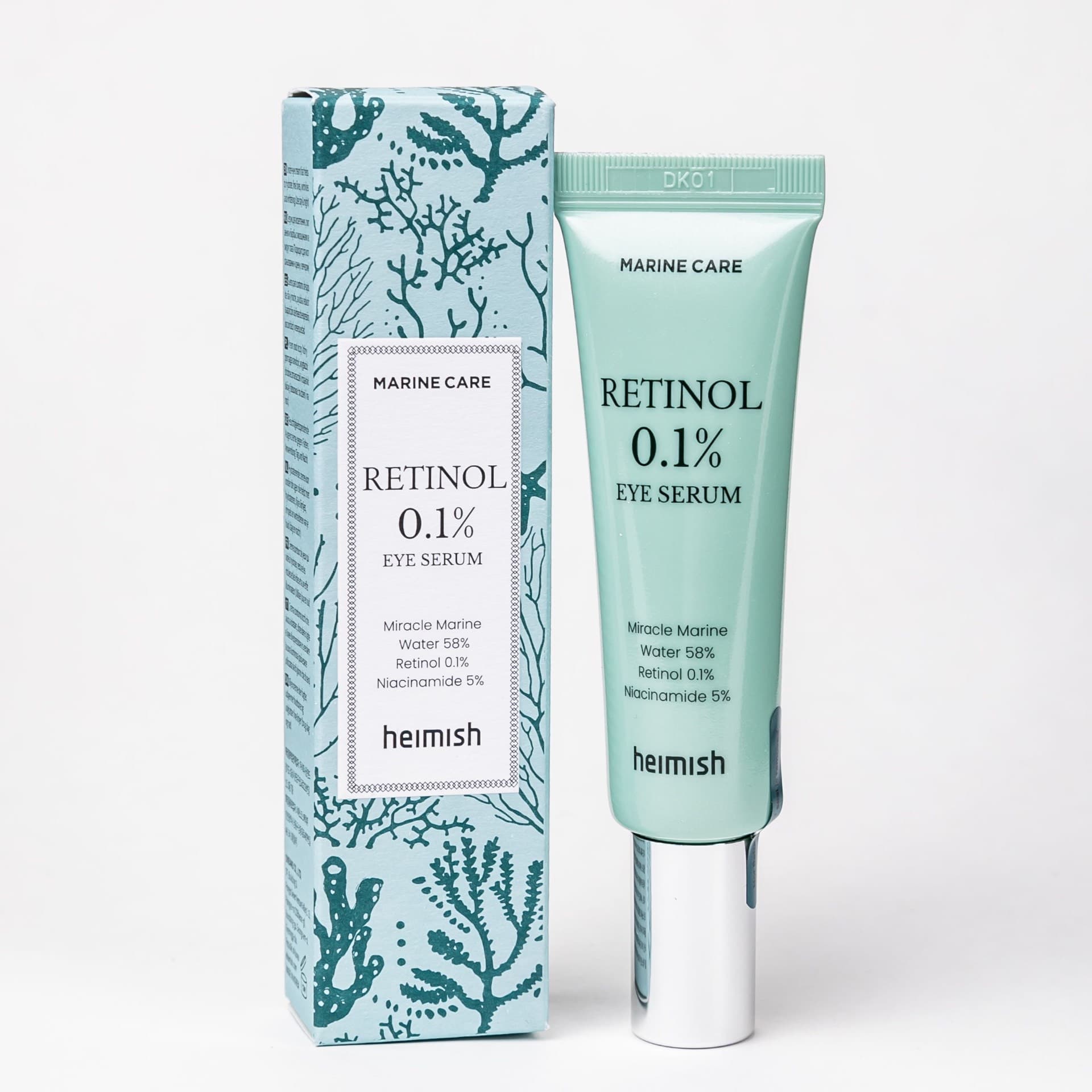 سرم رتینول ۰.۱ ٪ هیمیش ضدچروک و روشن کننده حجم ۳۰میل heimish Marine Care Retinol 0.1% Eye Serum