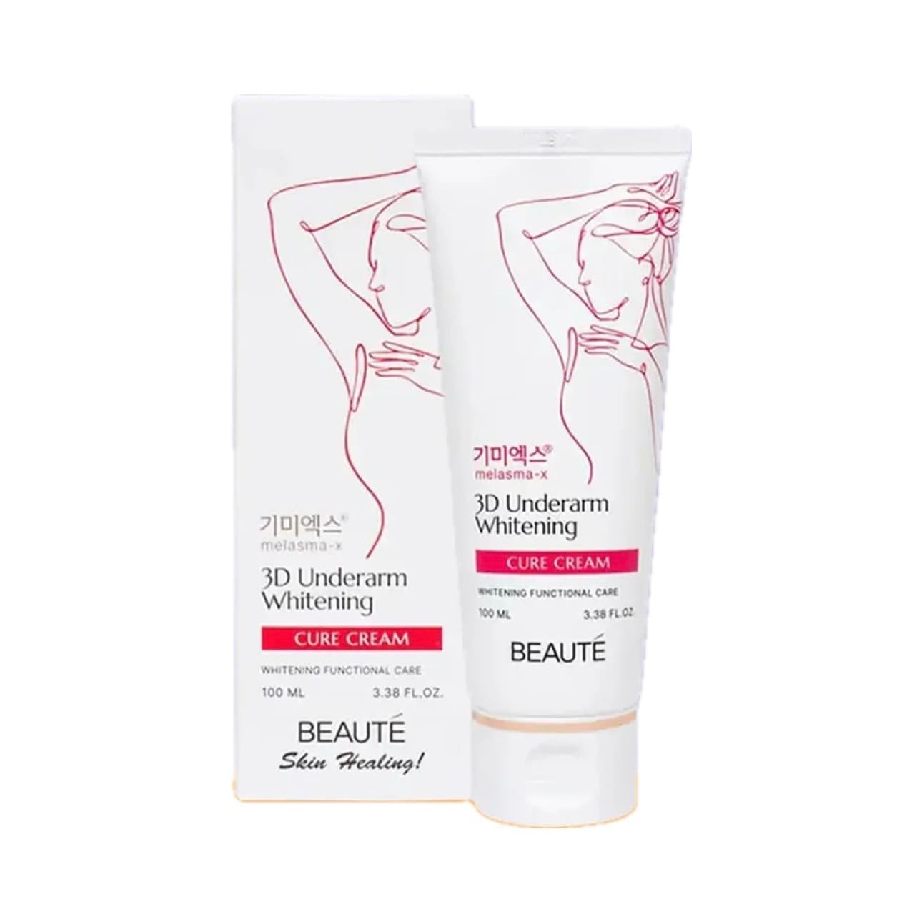 کرم روشن کننده قوی بدن بیوتی (بیوته) درمان تخصصی نواحی تیره بدن حجم 100میل MELASMA-X 3D UNDERARM WHITENING CURE CREAM — تصویر ۱۰