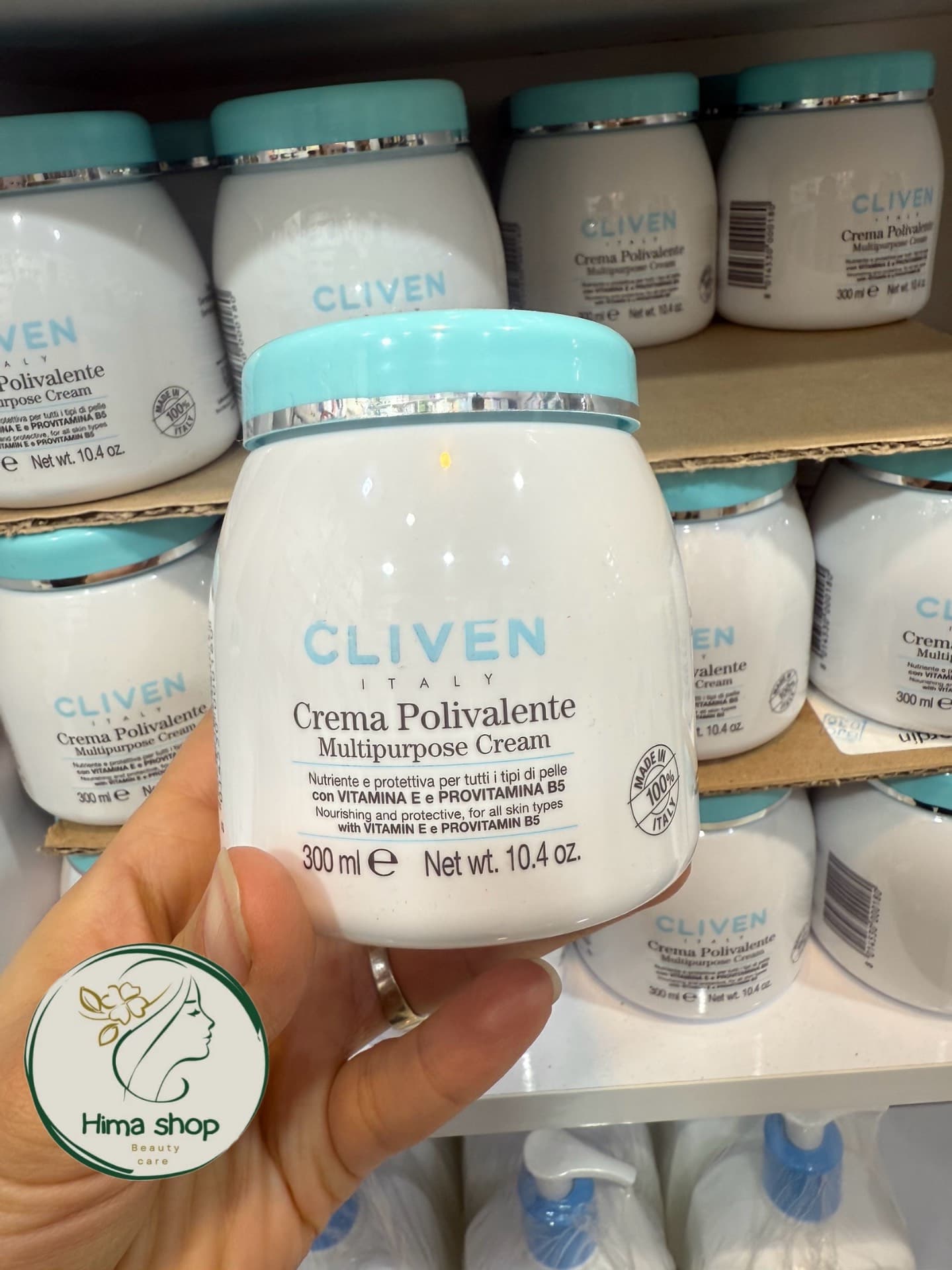 کرم چند منظوره کلیون مرطوب کننده و آبرسان 300 میل CLIVEN ITALY Crema Polivalente Multipurpose Cream — تصویر ۵