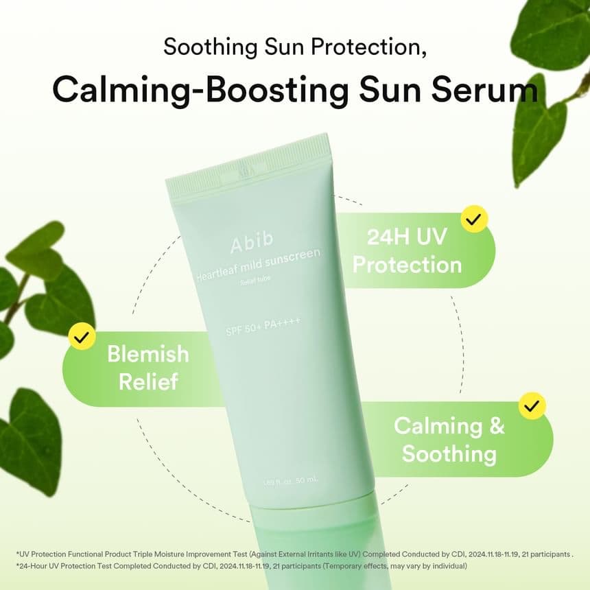 ضدآفتاب فیزیکی هارتلیف ابیب Abib Heartleaf mild sunscreen50ml — تصویر ۹