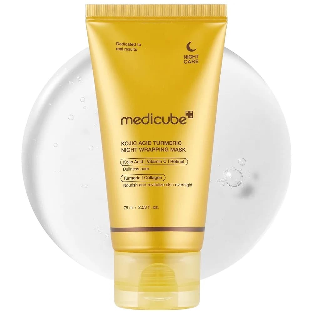 ماسک شب کوجیک اسید و کلاژن مدی کیوب Medicube Kojic Acid Turmeric Night Wrapping Mask