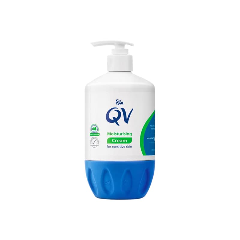 کرم مرطوب کننده پمپی کیووی پوست های حساس QV Moisturizing Cream For Sensitive Skin 500g