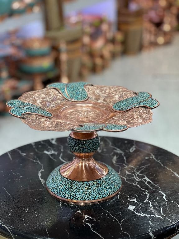 شیرینی خوری گل برجسته فیروزه کوبی