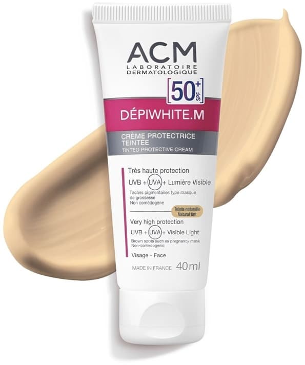 کرم ضدآفتاب ضدلک رنگی ای سی ام مدل دپی وایت ACM Laboratoire Dépiwhite.M Protective Cream SPF50+ 40ml