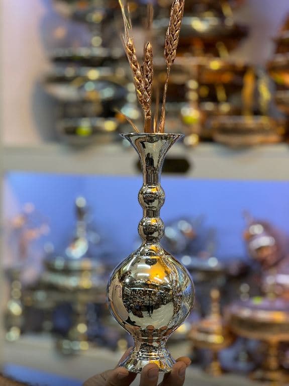 گلدان مسی آب کروم گیلاسی — تصویر ۳