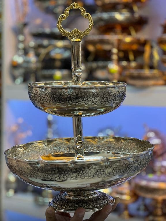 میوه خوری دو طبقه چکشی آب کروم زنجان