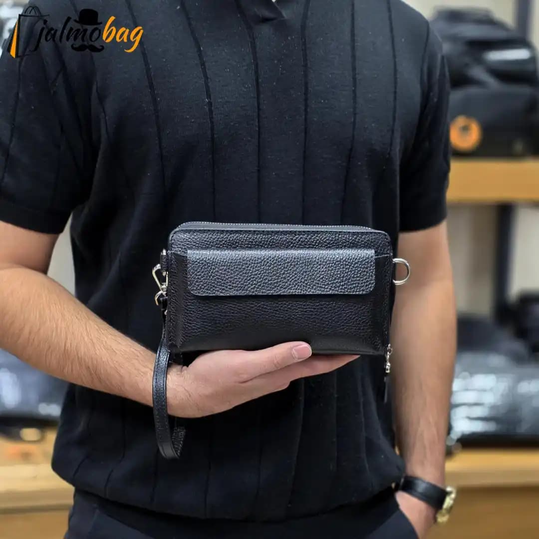 کیف دستی دوشی(شوزبگ) چرم طبیعی کد 3248 — تصویر ۱۲