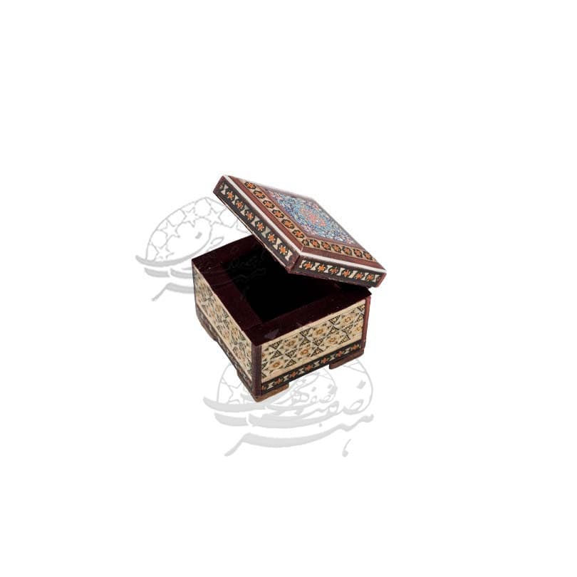 جعبه خاتم کاری و تذهیب داخل جیر اعلا