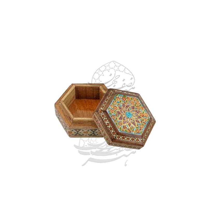 جاسکه ای خاتم و تذهیب اعلا ۶ گوش — تصویر ۳