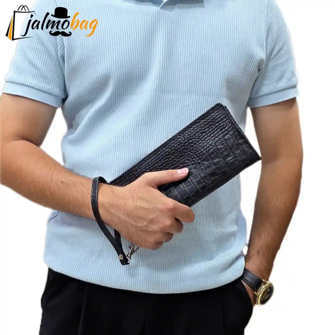 کیف دسته چک چرم طبیعی (کیف پول) کد 3084