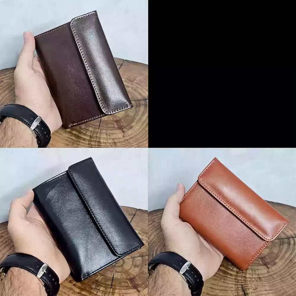کیف پول جامدارکی چرم اصل (گاوی) کد ۳۰۶۶ — تصویر ۱۲