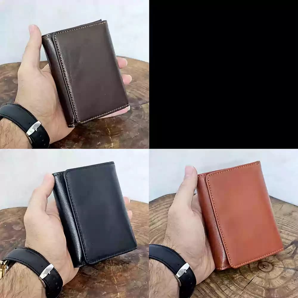 کیف پول سه لت چرم اصل (گاوی) کد ۳۰۶۸ — تصویر ۷