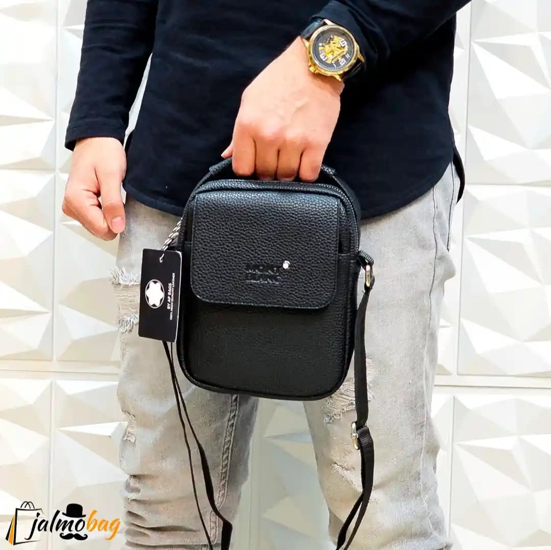 کیف دوشی مونت بلانک سرخونه (متوسط) کد 2034 — تصویر ۸