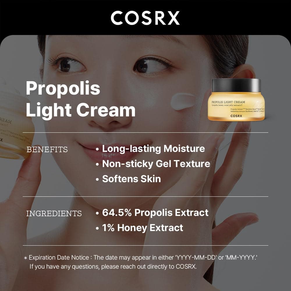 کرم مرطوب‌کننده کننده پروپولیس کوزارکس COSRX Propolis Light Cream 65ml — تصویر ۵