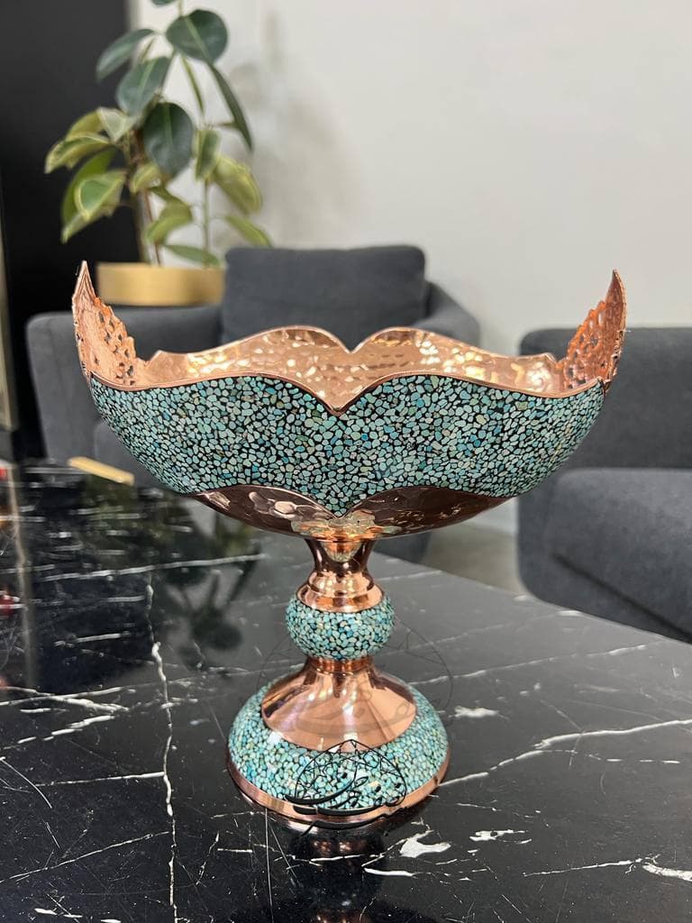 کشکول فیروزه کوبی 25*25 کنار قلم اعلا