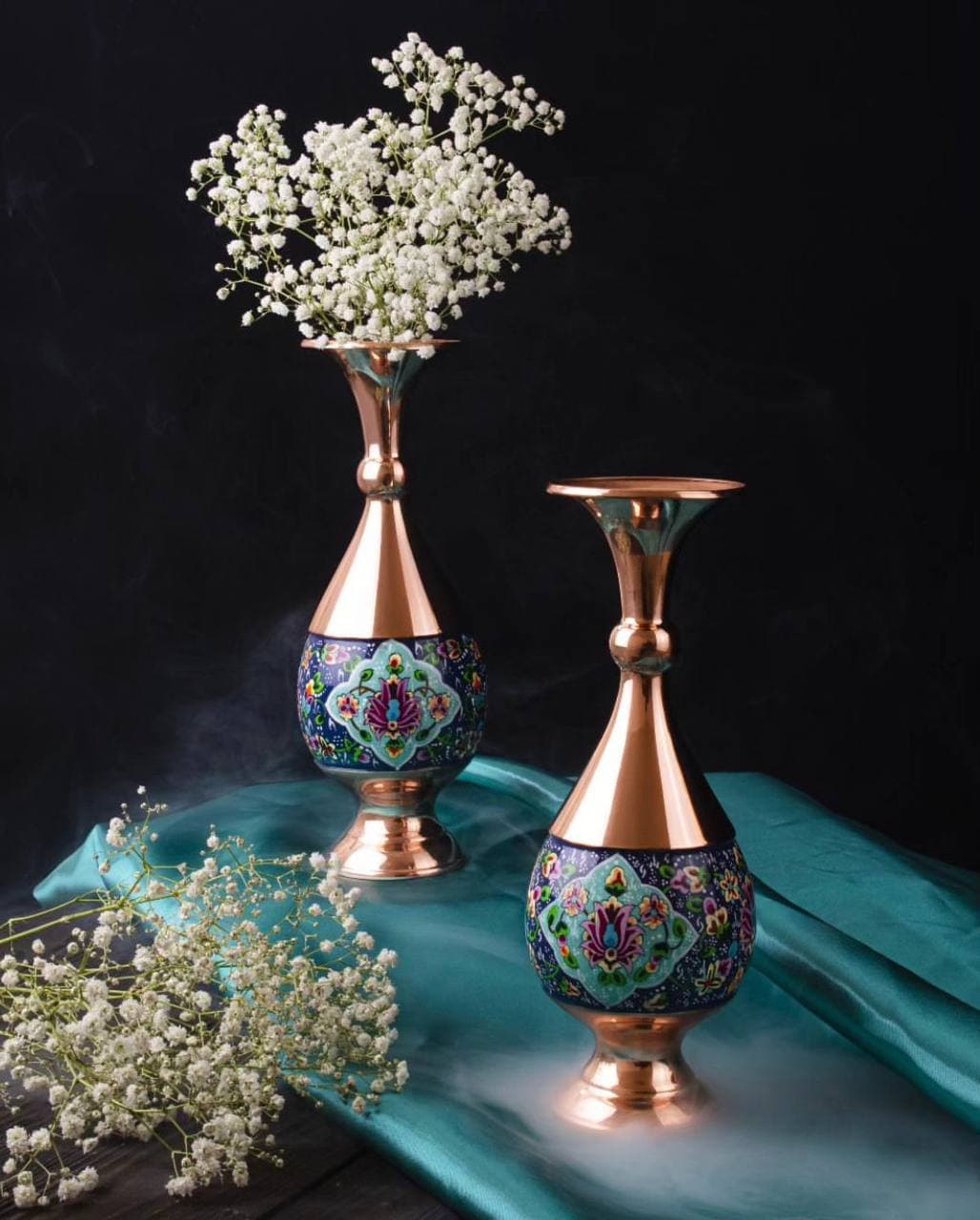 گلدان صراحی مس و پرداز همراه با گارانتی ۱۰ ساله رنگ — تصویر ۳